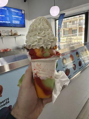 Medium Gelati with Juneteenth water ice