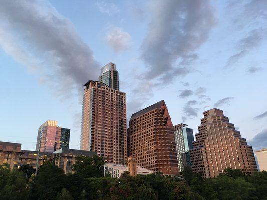 Beautiful Austin skyline viewed from Lady Bird Lake!