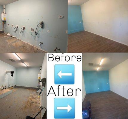 Laundry mat to office remodel