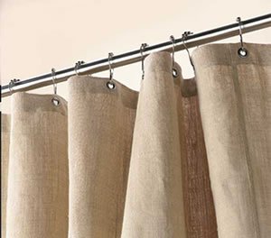 Hemp Shower Curtain ...Cotton shower curtains also.