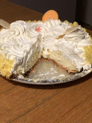 Banana Cream pie. Look at filling and crust so good