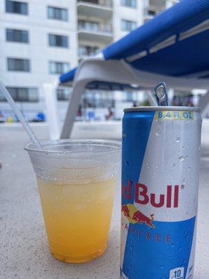 Banana Crush and Red Bull $16.75 during Happy Hour