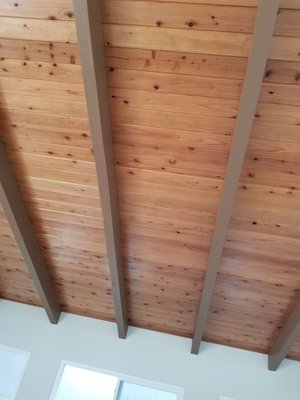 Just another view of my redwood ceiling by Nick Lohr Construction