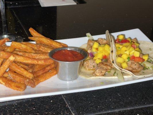 Alligator Tacos w/fries