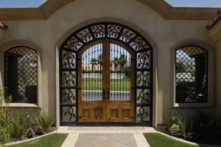 Wrought Iron Metal Gates for Courtyards & Gardens in the Coachella Valley