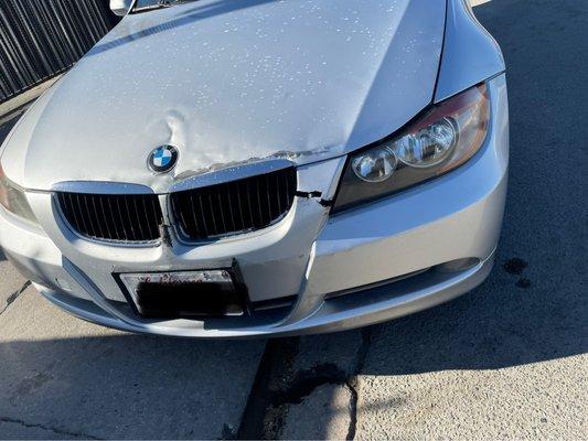 Bmw front damage