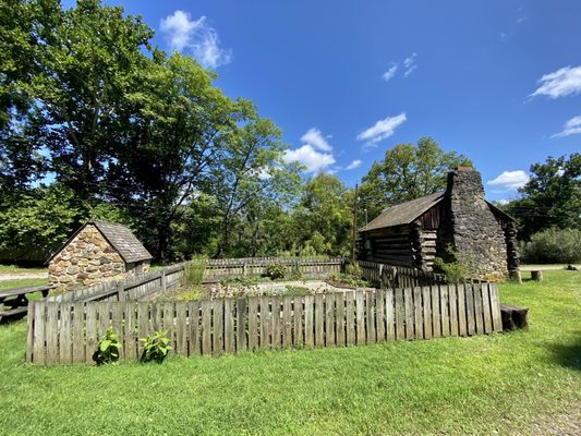 Spring House, Garden and Log Cabin