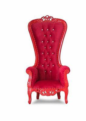 Red on red 6ft Velvet Throne Chair $175 Rental