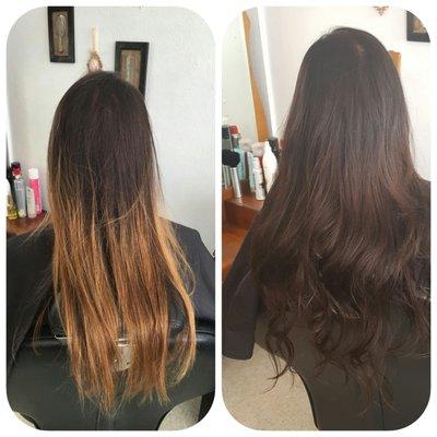 Before & After Hair Extensions