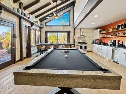 Pool table and dining room table