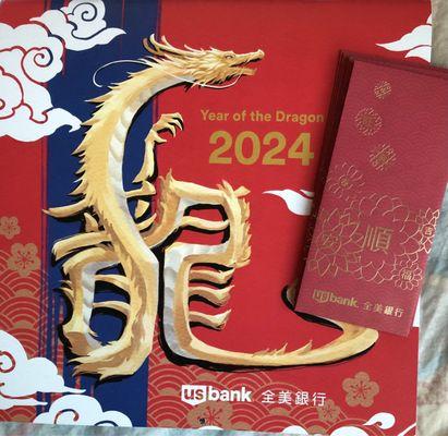 Received 2024 Calendar & Red Envelope on 12/30/23