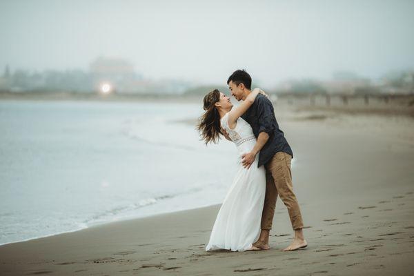 Engagement photo at Crissy Field