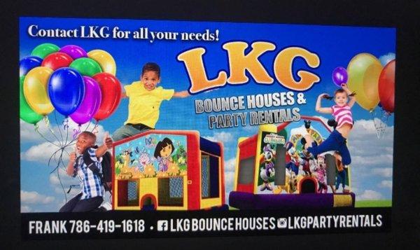 Contact lkg for all your party needs!