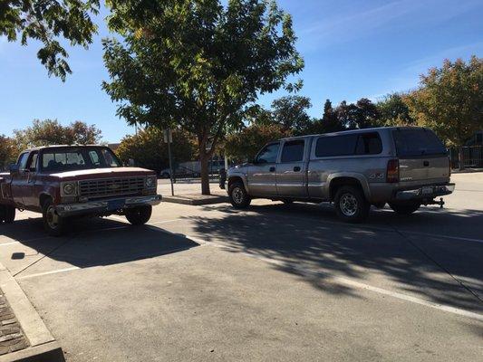 Parking lot close to front entrance.