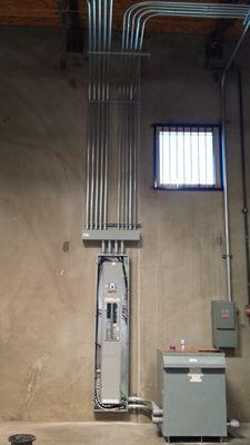 installation of Industrial Circuit panel & transformer