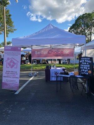 Hunter's Creek Fall festival booth