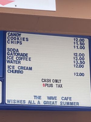 Food Café takes only Cash .