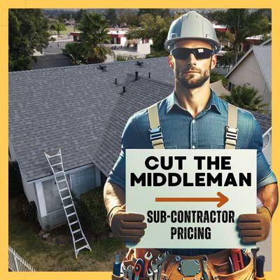 Cut The Middleman! 
Work with us, Sub-Contractor Pricing. 
Quality Roofing Specialists. 
Roofing Contractor in Los Angeles, CA