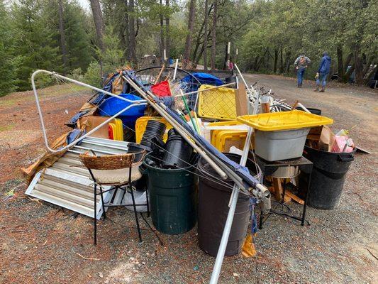 Trash left all over property by former tenant.