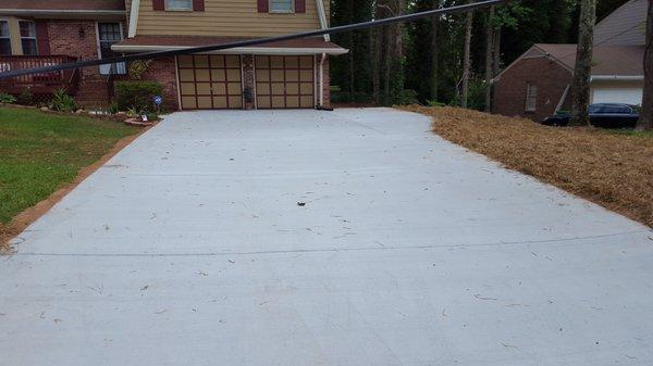 Concrete driveway