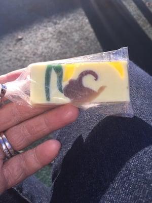 The free soap my daughter got with her purchase. Nice touch