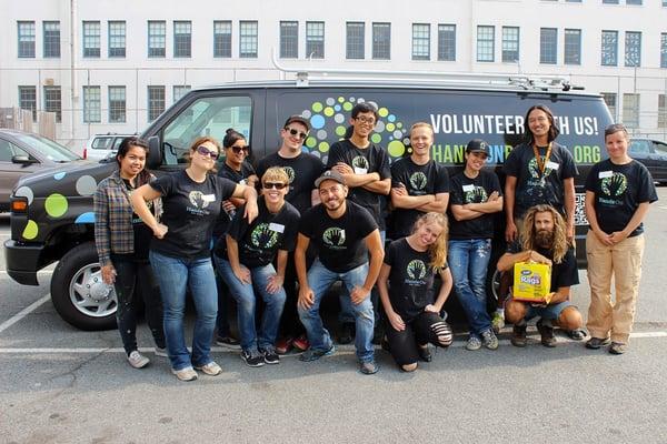 HandsOn Bay Area Project Leaders after a large volunteer project at Mission High School in San Francisco.