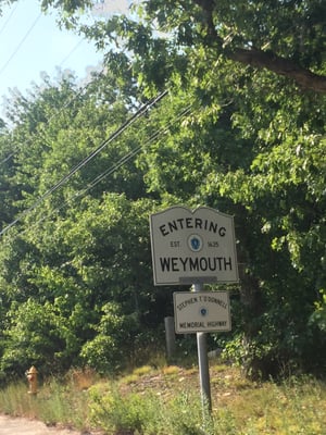 Town of Weymouth -- Entering from Hingham, Whiting Street, Weymouth