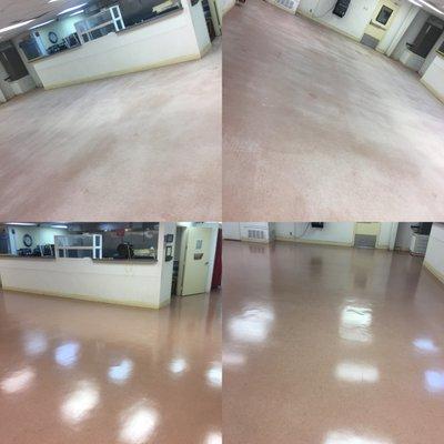 Strip and refinish VCT floors