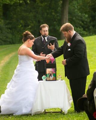 A Sand Unity Ceremony. I offer a wide variety of Unity Ceremonies to include in your wedding ceremony.