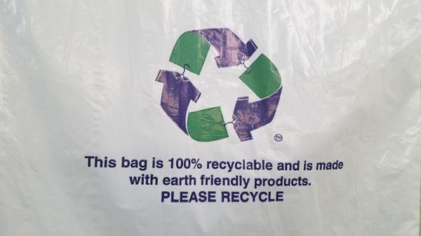 All our bags are recyclable LDPE #4  Please RECYCLE