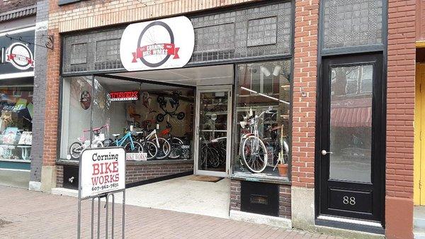 Corning Bike Works has been on Market Street since. 1983. Come visit us in our new location, just four doors east of our original site!