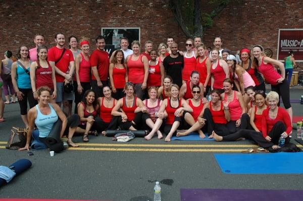 with my shop family at the annual yoga on lasalle