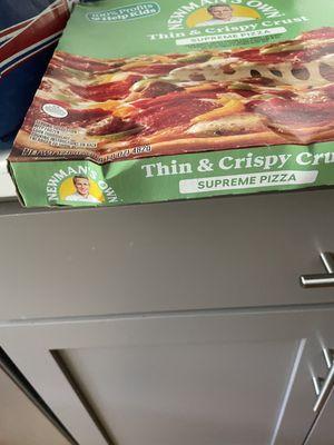 Split open pizza Box.