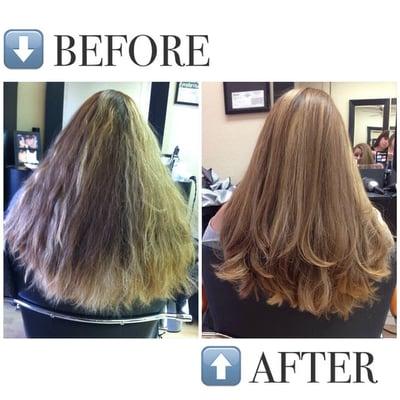 Color and blowout gave my client's hair a whole new life and look!