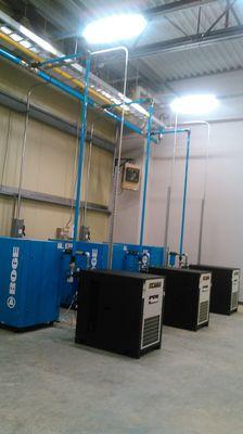 A compressed air installation for an automotive supplier