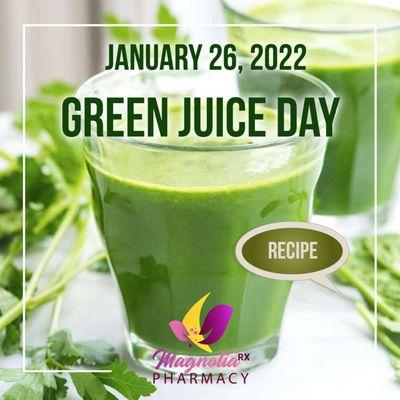 Happy #nationalgreenjuiceday 
 Green Juice Day - January 26, 2022