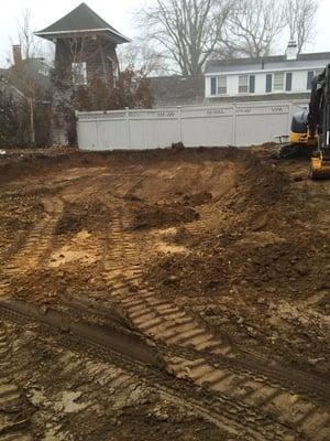 Digging for a swimming pool in Hyannisport.