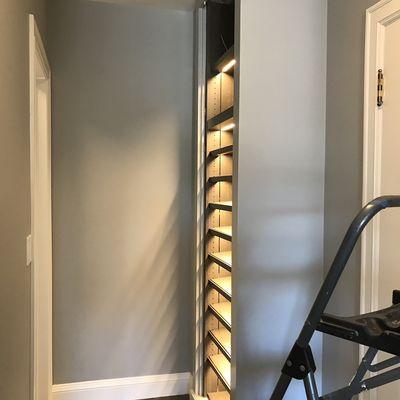 Installation of LED strips in shoe Closet