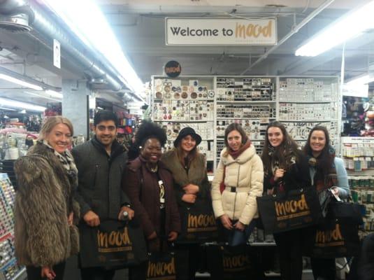 Students visit the world-famous Mood Fabrics on the Fashion Insider's Tour!