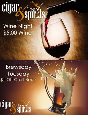 Tuesday Brewsday! $1 Off All Craft Beer! $5 Glasses of Wine