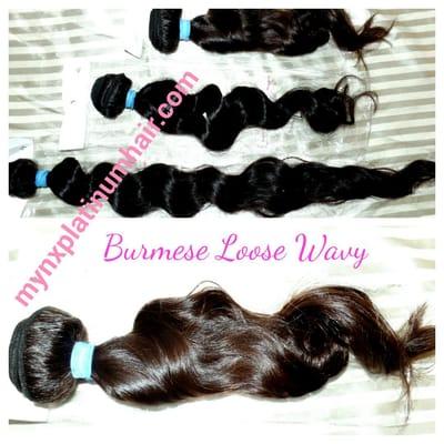 mynxplatinumhair.com Burmese Loose Wavy human hair extensions