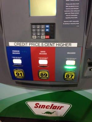 "Credit price 5 cent higher" :-P