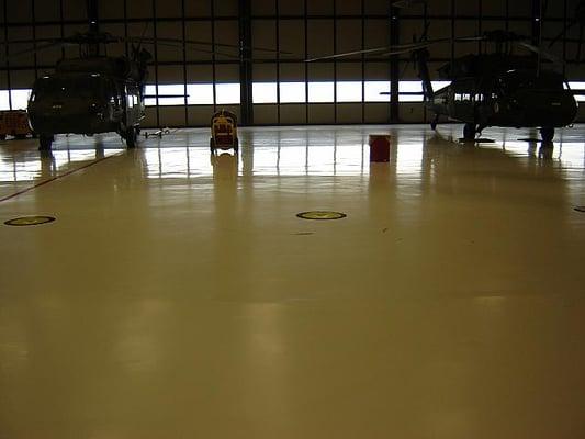 Starting Line Floor Coatings. Military floor coating services.