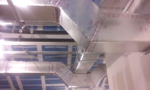 Some new duct work just about to go in.