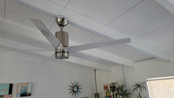 New ceiling fans installed by Gregory Electric.