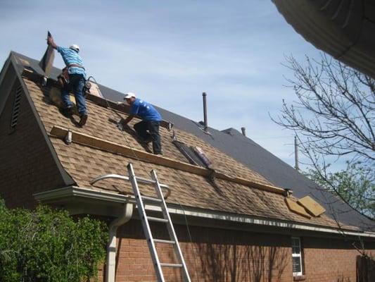 Roof in progress.