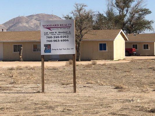 2 duplexes on 2.5 acres each, both combined =5 acres. Zoned Business Park Adelanto and Aztec Rds - Adelanto CA