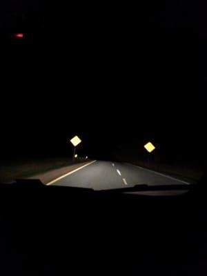 Driving to the store....look how dark the area is...