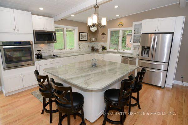 Sea Pearl Quartzite kitchen countertops