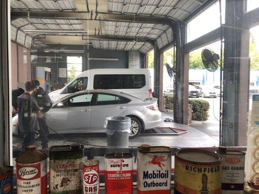 Our 2010 Mazda6 getting her oil changed